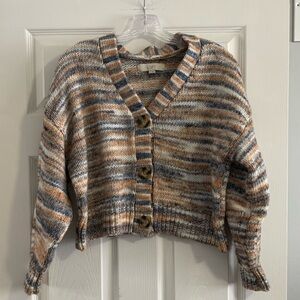 Loft space dyed-look cardigan
